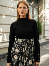 Stina High Neck, Jet Black