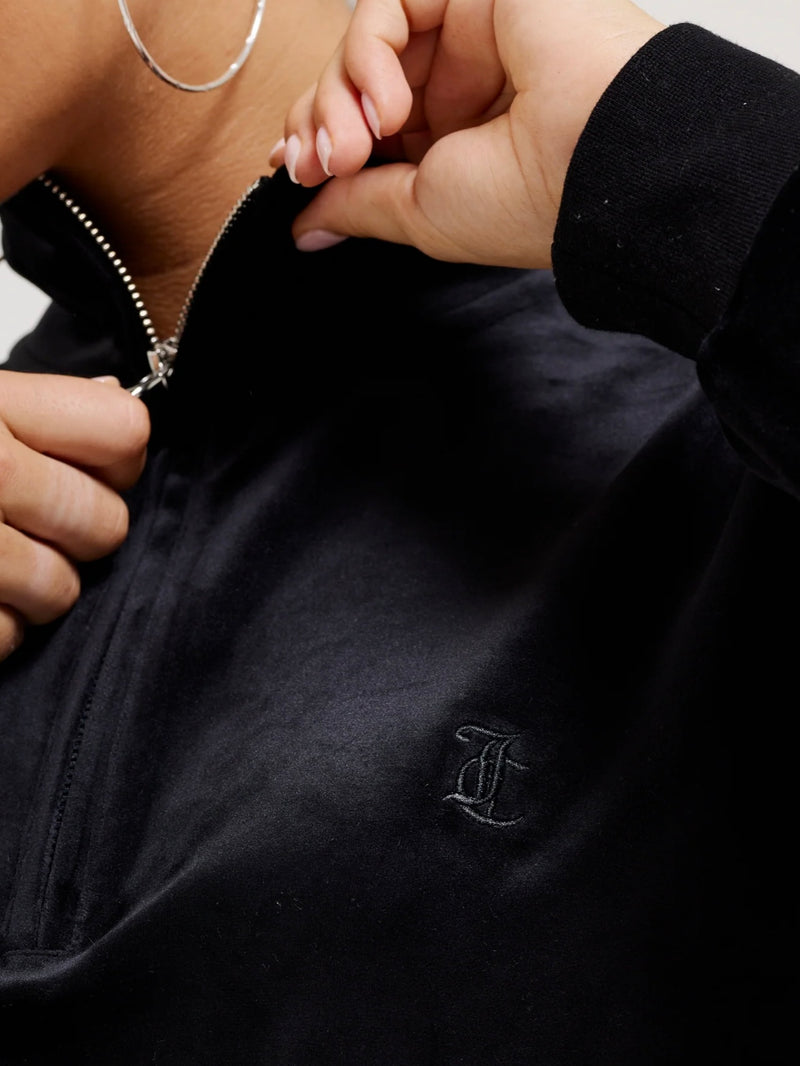 Pete 1/4 Zip Sweater, Black