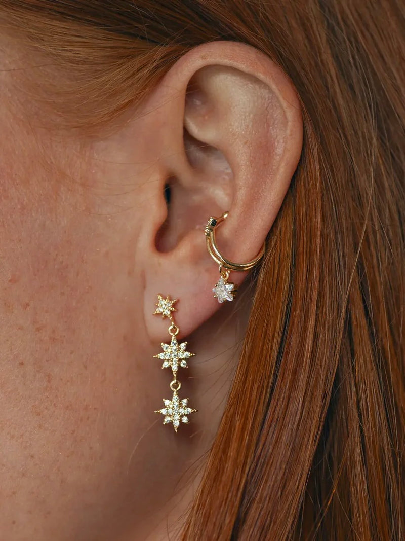 Eliza - Dangling Crystal Ear Cuff