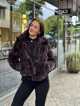 Fake Fur Jacket, Brown