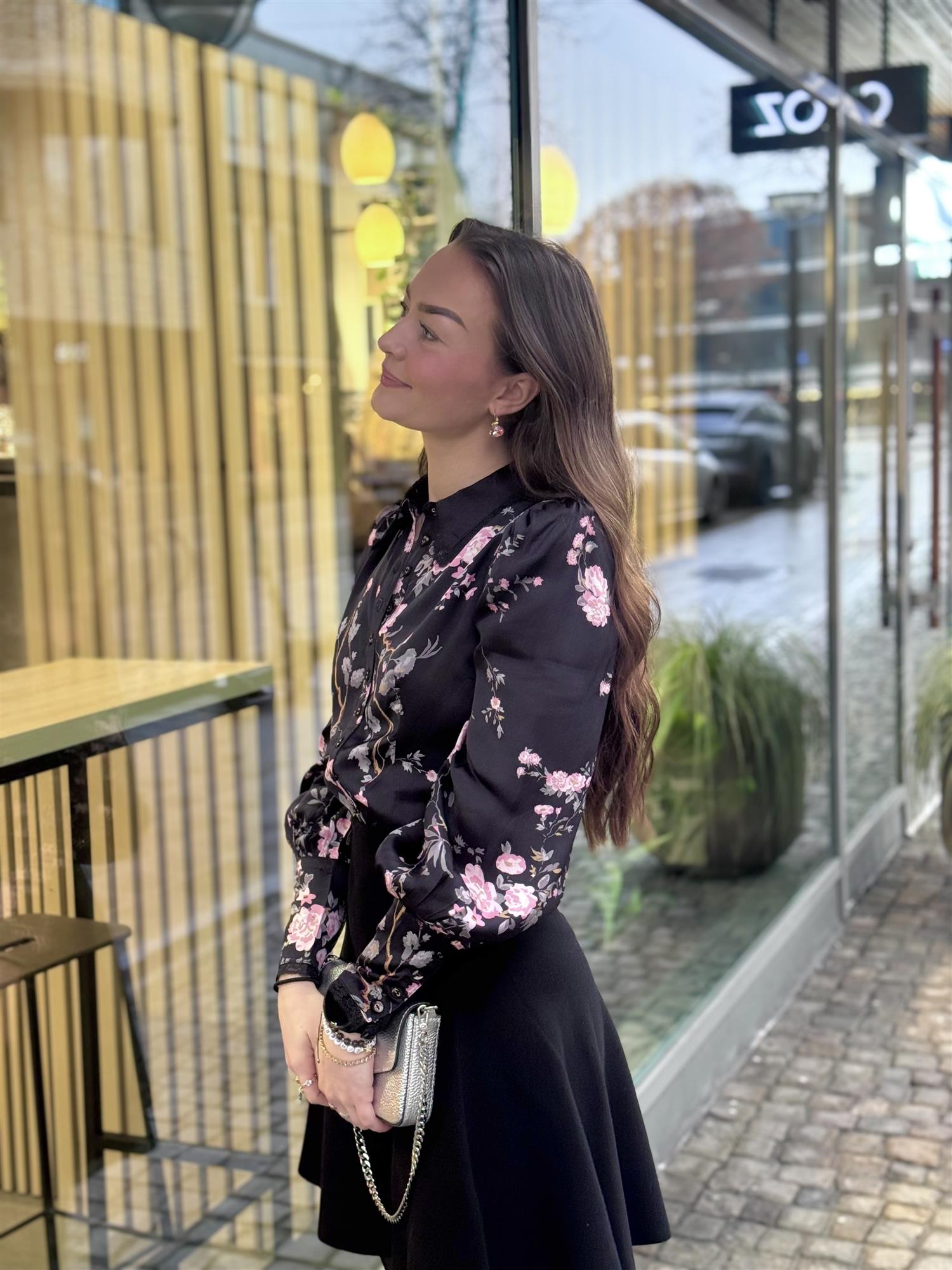 Satin Blouse, Midnight Garden