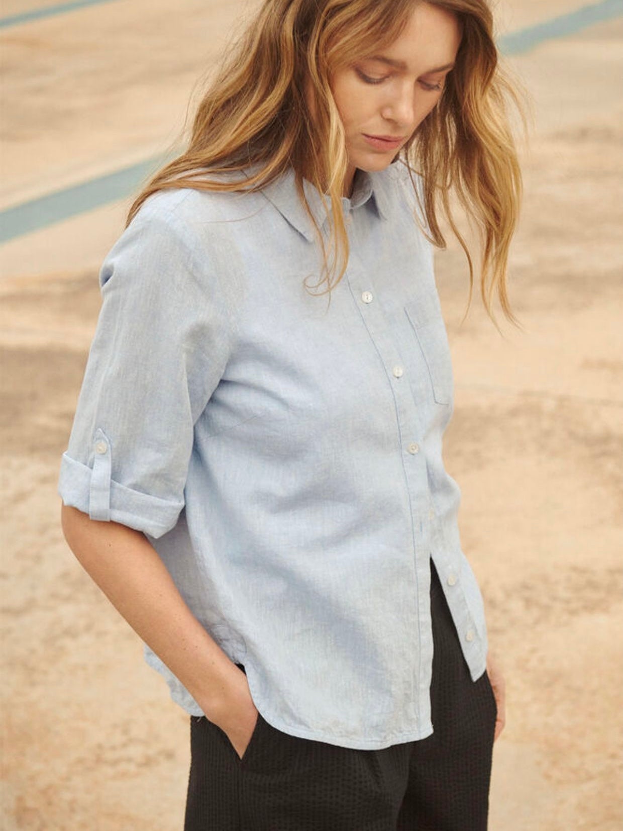 Cindie PW Shirt, Light Blue