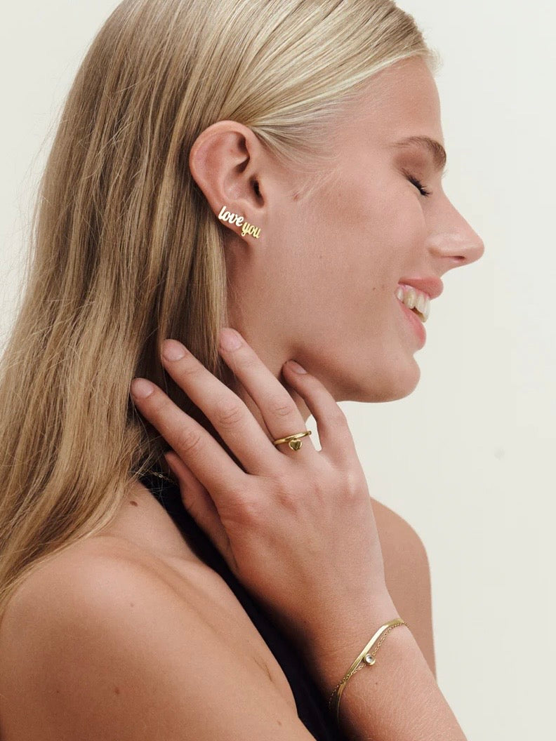 Iselin - Heart Ring Stainless Steel - Gold