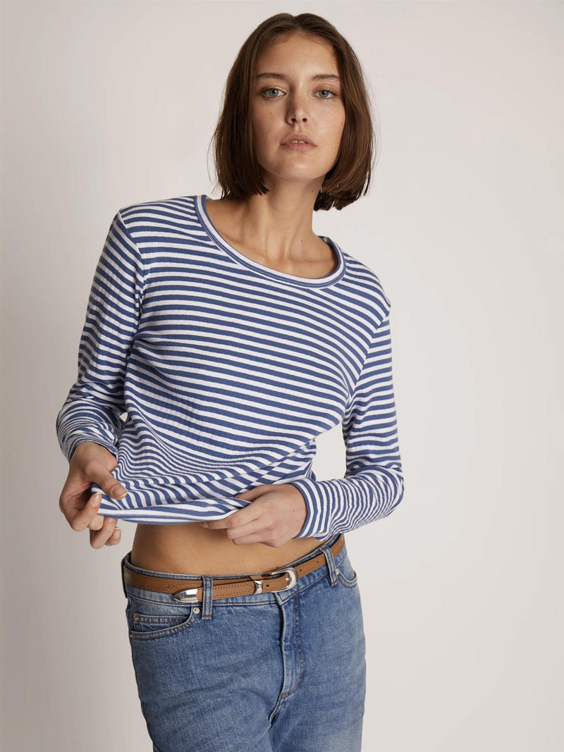 JOTE Top, Navy/White