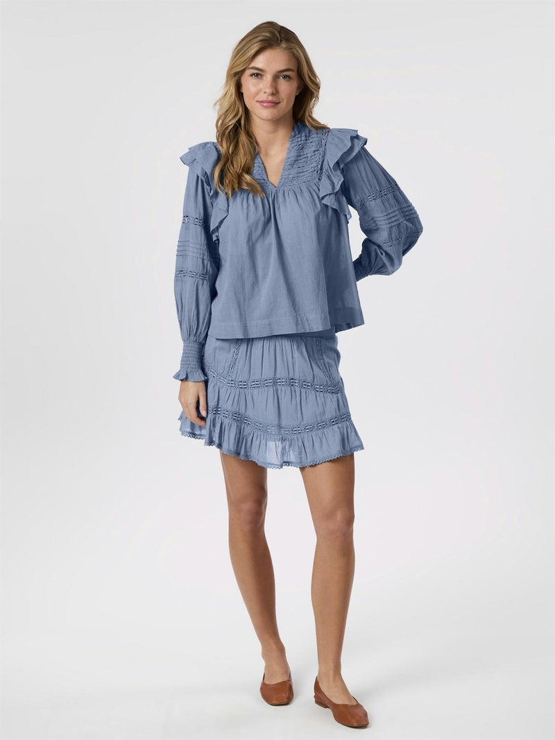 Mauri S Voile Blouse, Smoke Blue