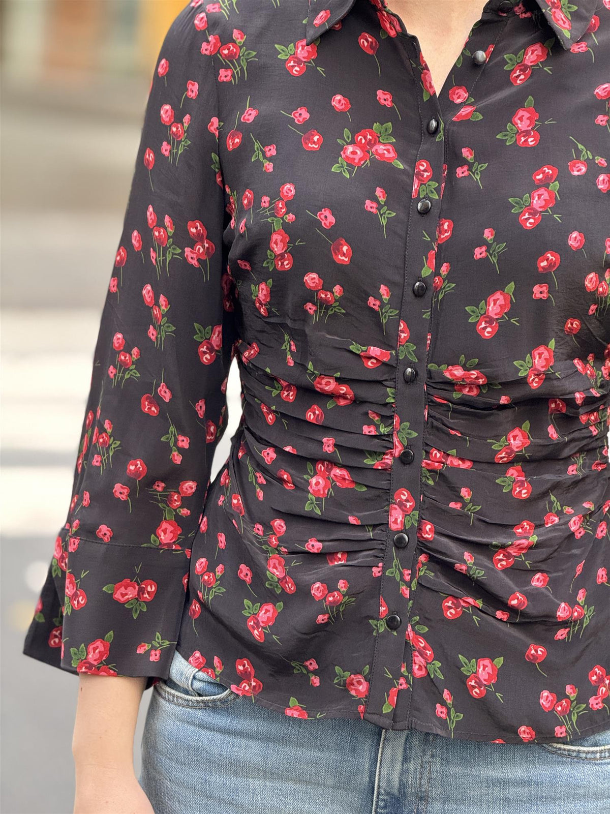Bohemian Shirt, Black/Red