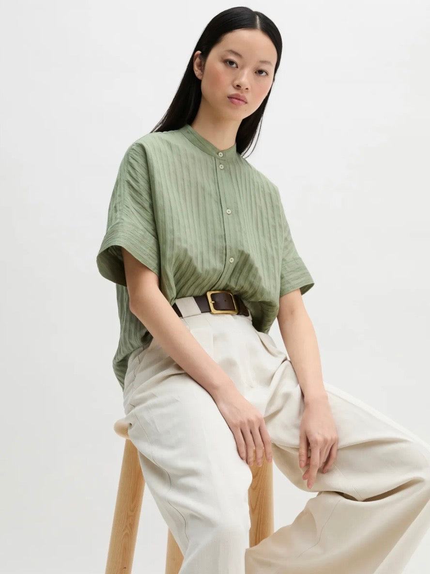 Blouse, boyfriend shape, kent collar