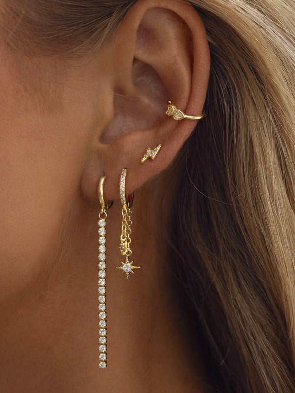 Joey - Crystal Lightning Stud Earring