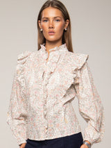 Maya Blouse, Pink Garden