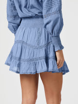 Robby S Voile Skirt, Smoke Blue