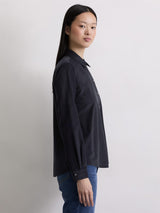 Blouse, kent collar, Night Blue