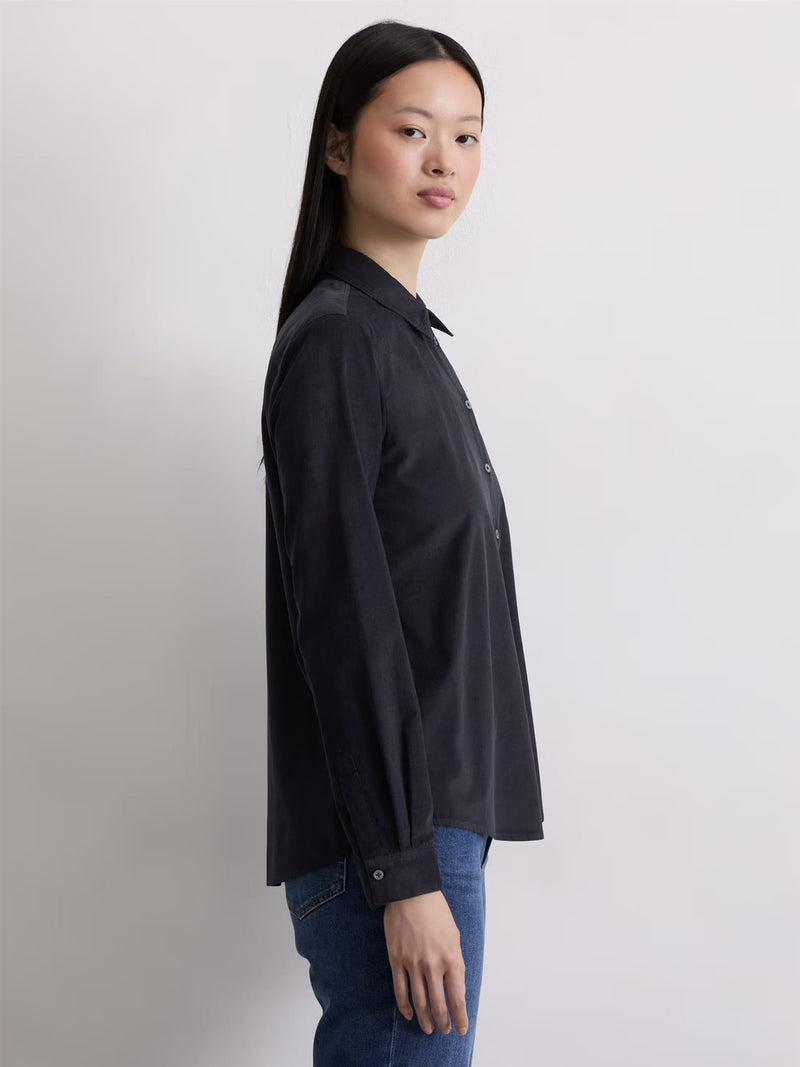 Blouse, kent collar, Night Blue