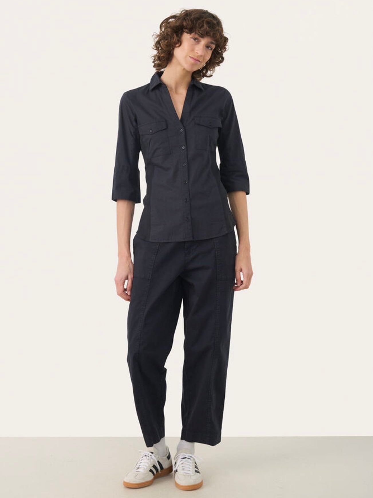 Cortnia PW Shirt, Dark Navy