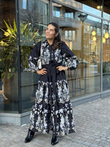 Long Dress m/krage, Noir