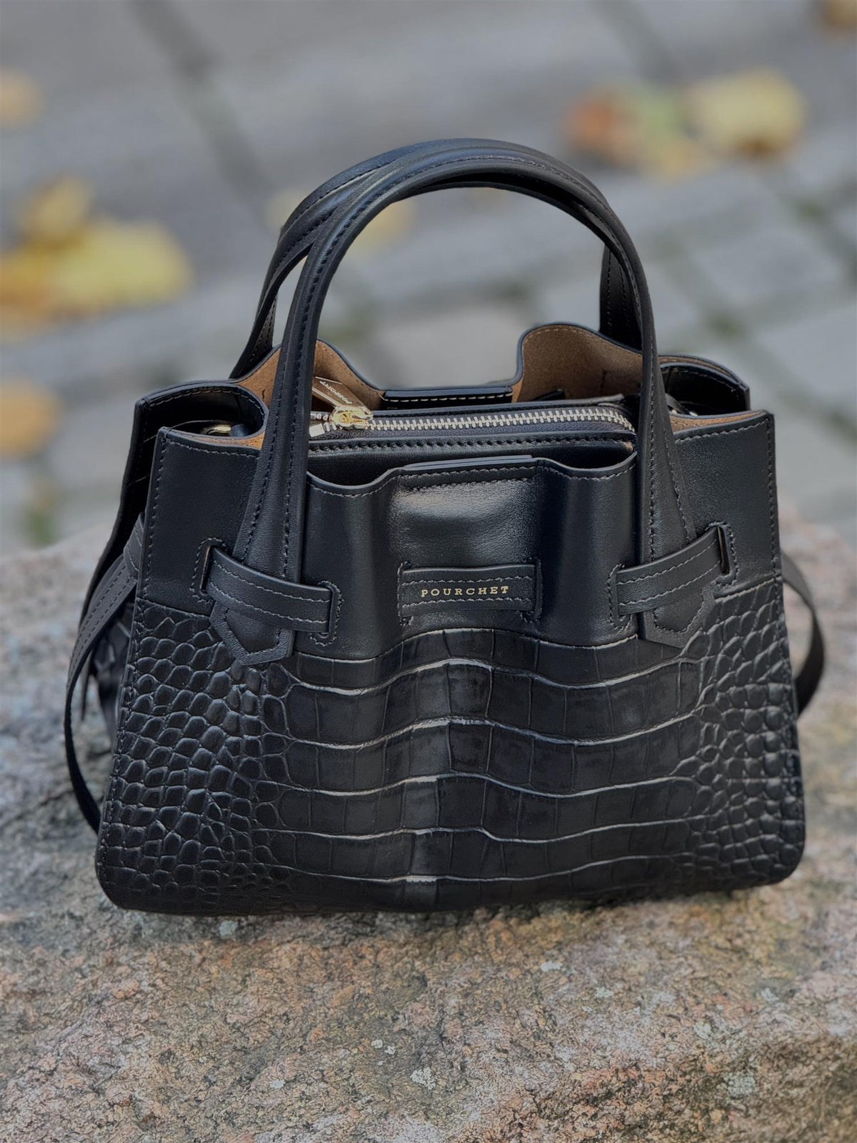 Blossom Medium, Croco Black