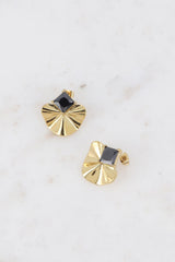 Earrings, Chip curl Black