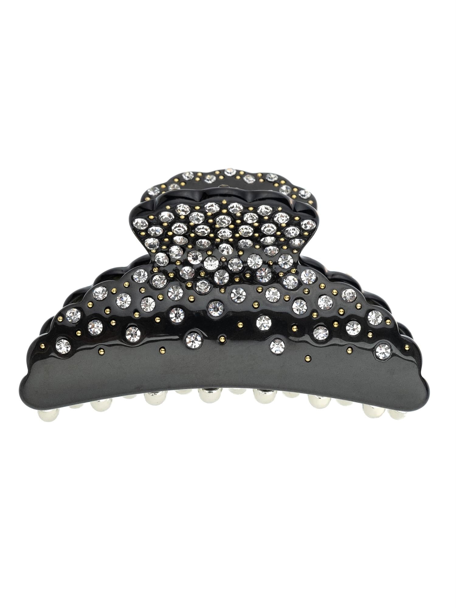Crystal Hair Claw Large, Black
