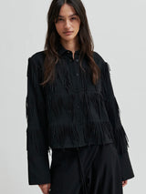 Dancing Cropped Shirt, Black
