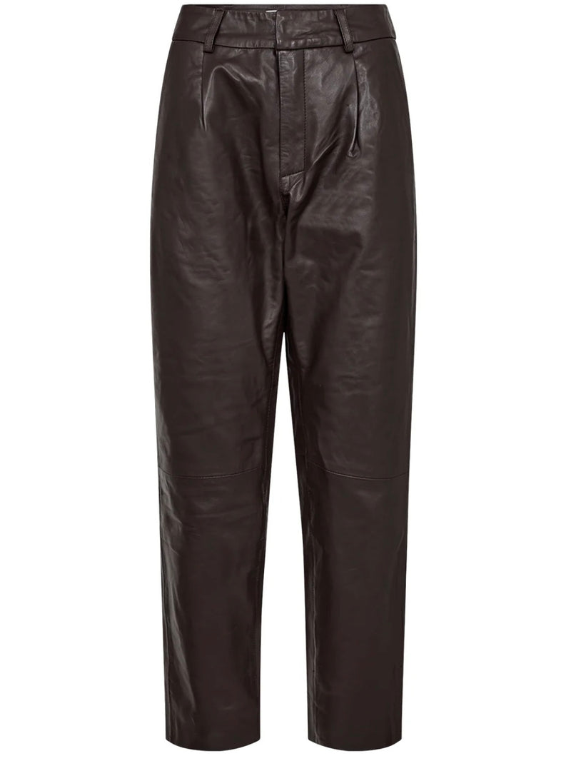 Ali Kylie Leather Pant, Expresso Brown