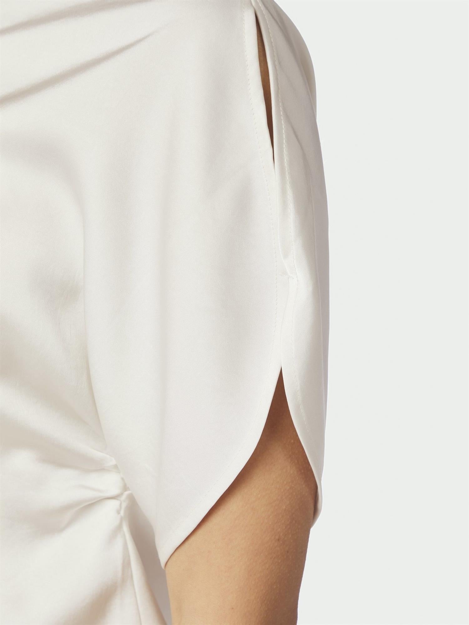 Anelle Heavy Sateen Blouse, White