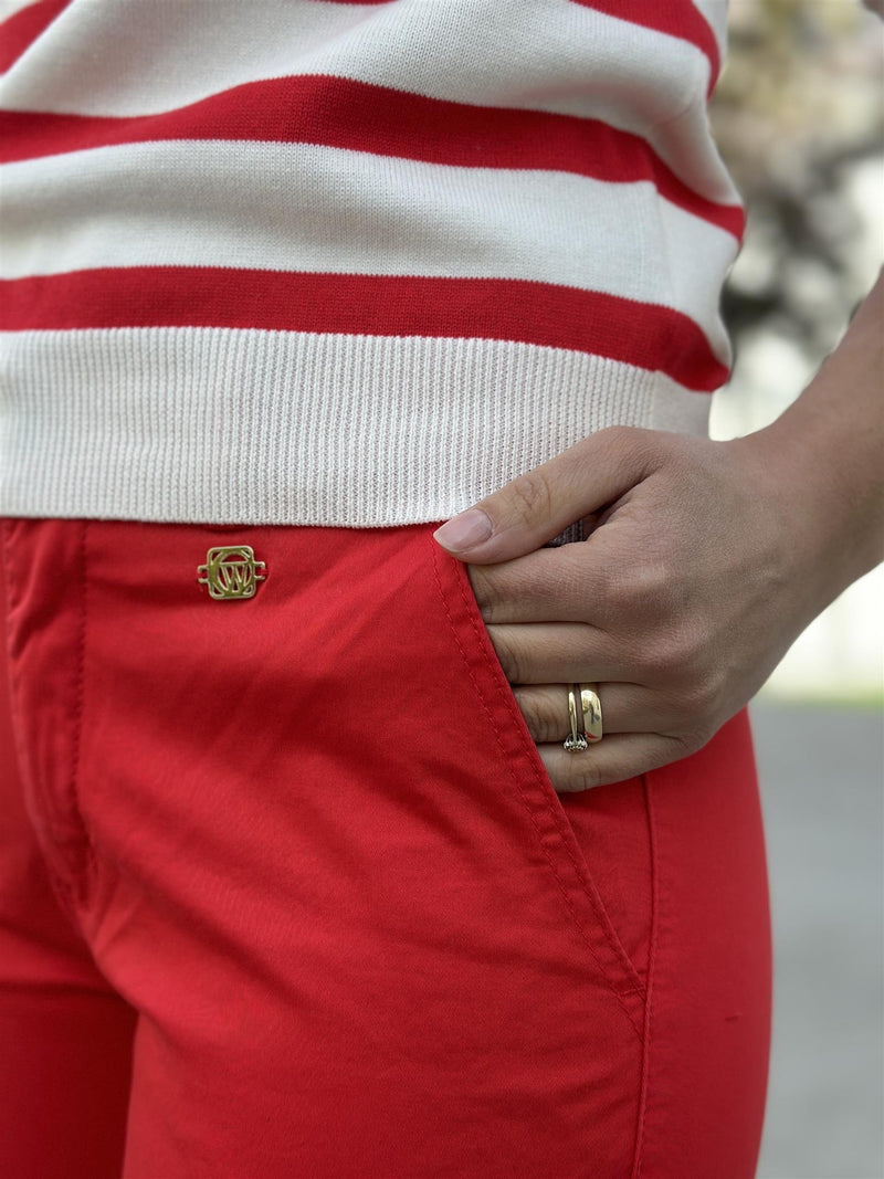 Thareza - Trousers, Sweet Red