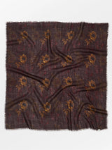 Magna Flower Siw Scarf, Brown
