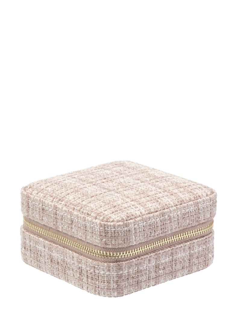 Tweed Jewellery Box Mini, Warm Taupe