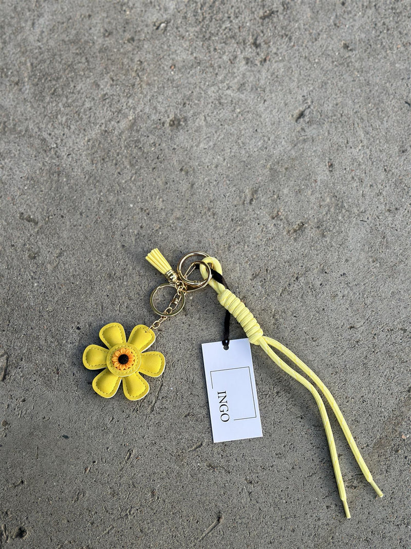 Bag Charm, Yellow Flower Power