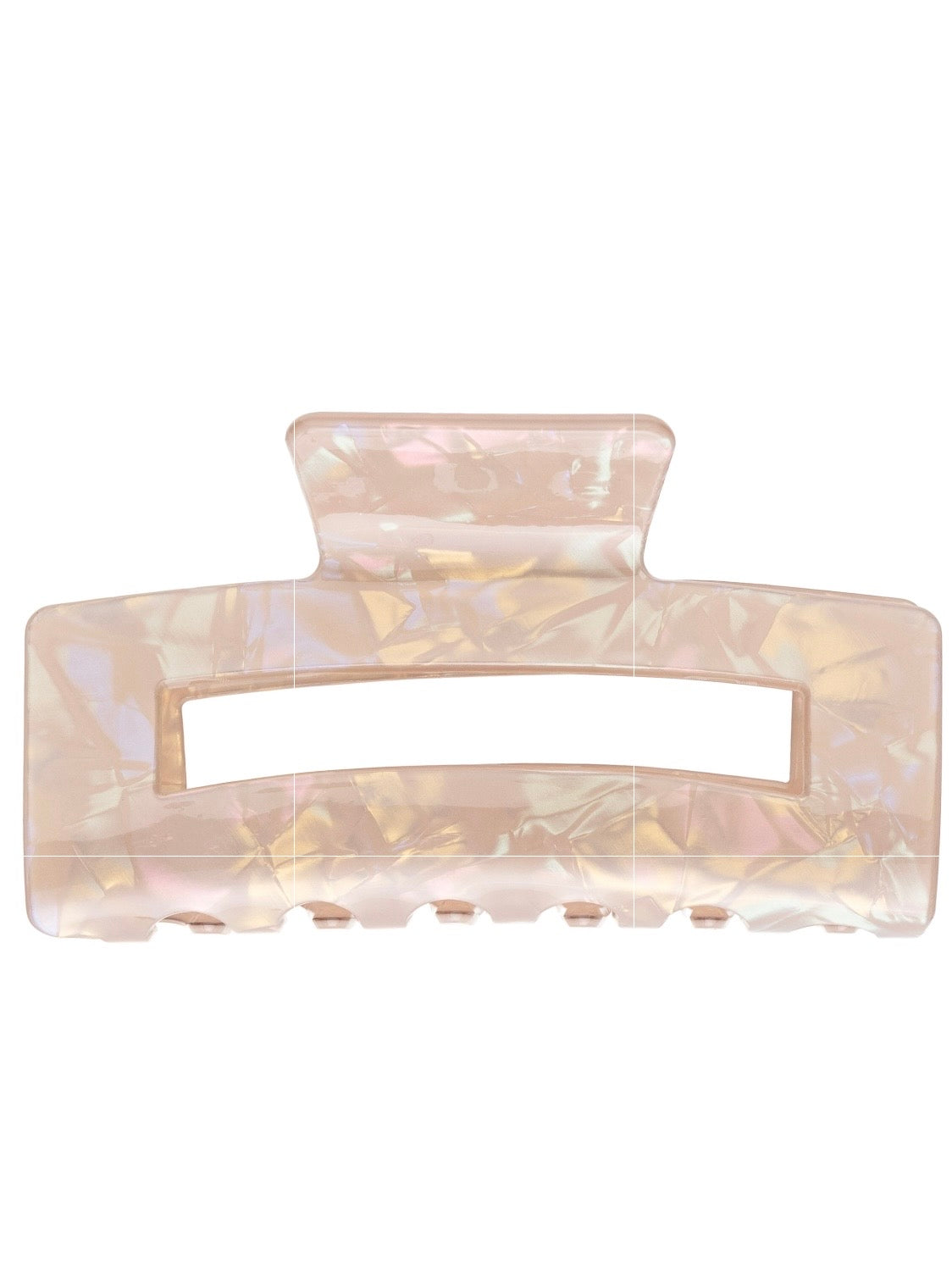 Square Hair Claw Large, Sand