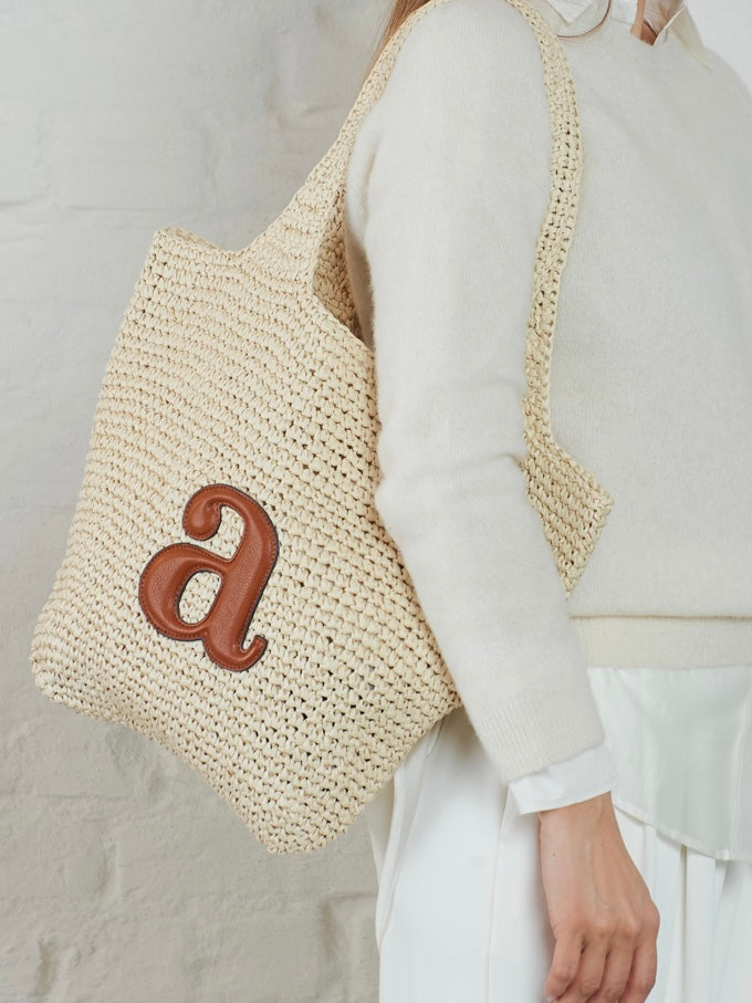 Raffia Tote, Ecru