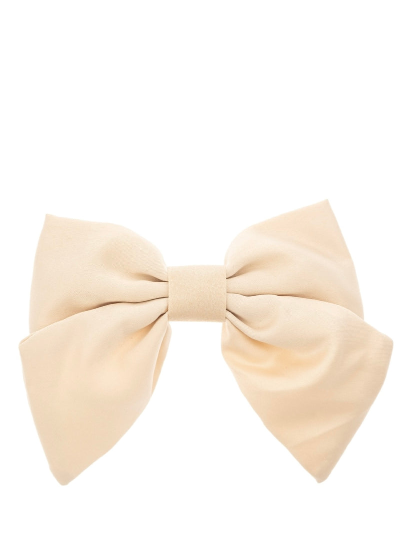 Satin Bow Hair Clip, Champagne