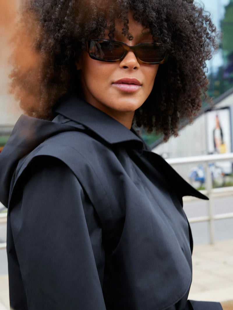 Regndråpe Trench Coat, Black