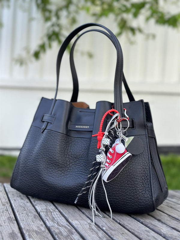 Bag Charm, Red Basket Converse