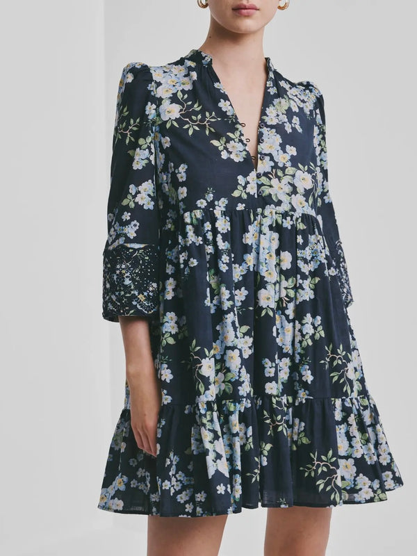 Cotton Slub Tunic Dress, Cherry Blossom