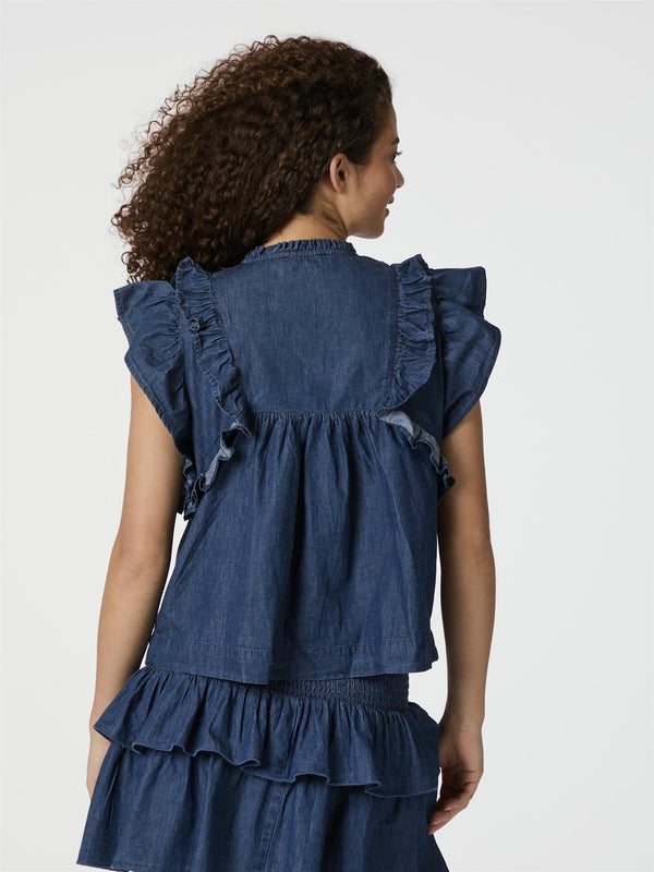 Jayla Denim Top, Blue