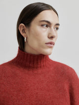 Brookline Knit T-Neck, Red