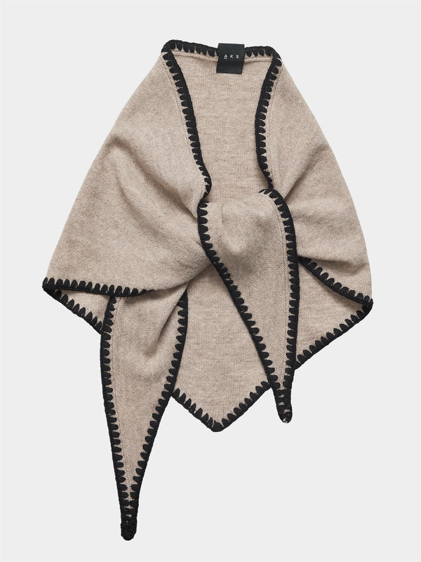 Mina Stitched Merino Scarf, Desert