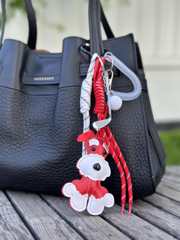 Bag Charm, Red Schnauzer