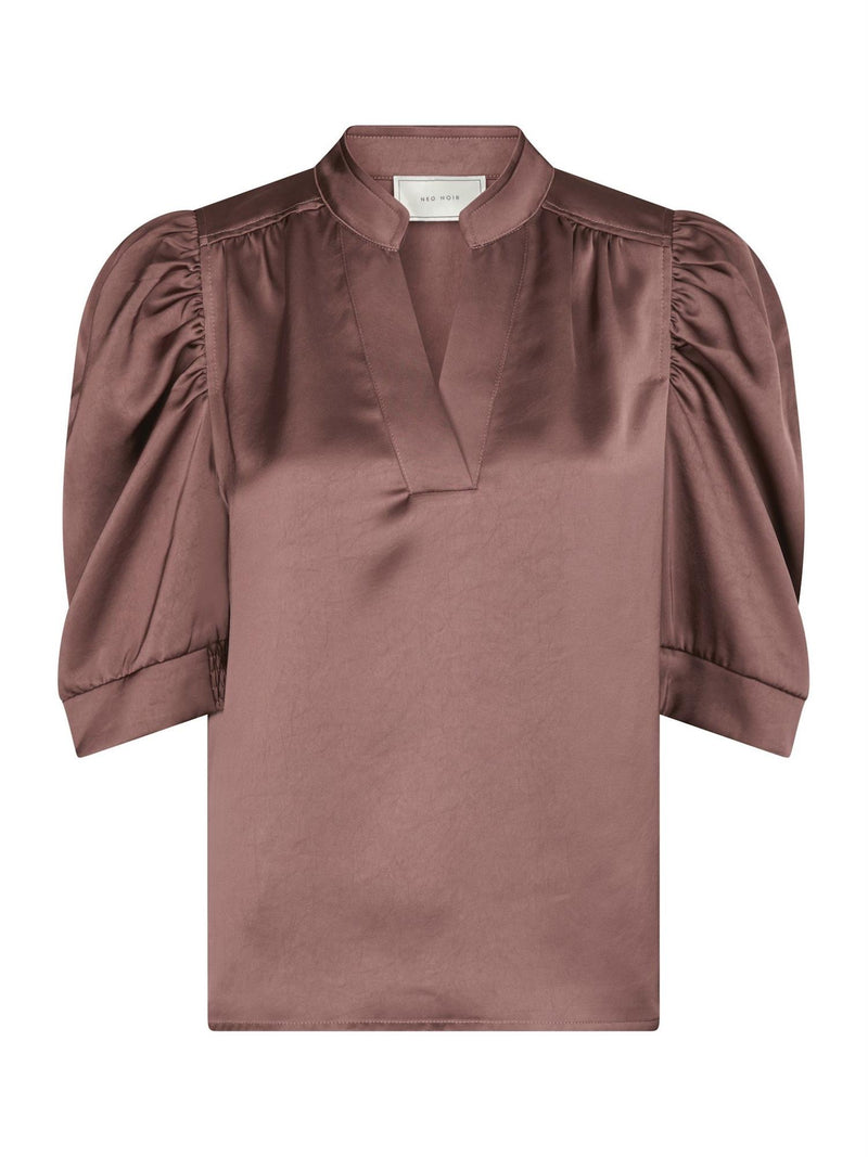 Roella Heavy Sateen Blouse, Dark Rose