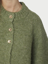 Benuta Fluffy Knit Cardigan, Dusty Green