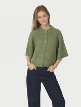 Benuta Fluffy Knit Cardigan, Dusty Green