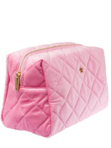 Velvet Square Make-Up Pouch L, Bubblegum Pink