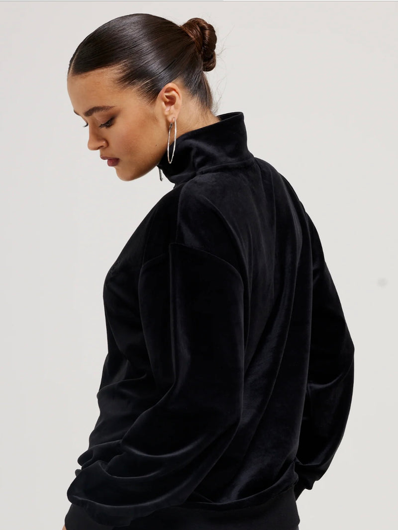 Pete 1/4 Zip Sweater, Black
