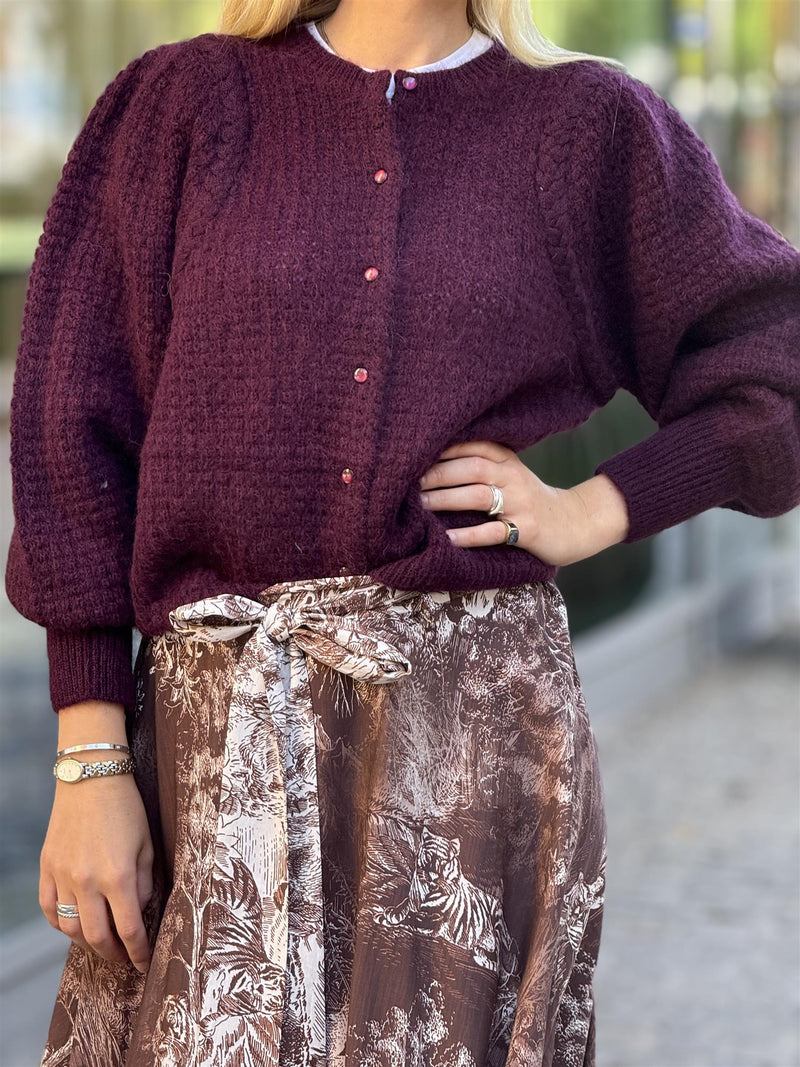Sara Cardigan, Plum