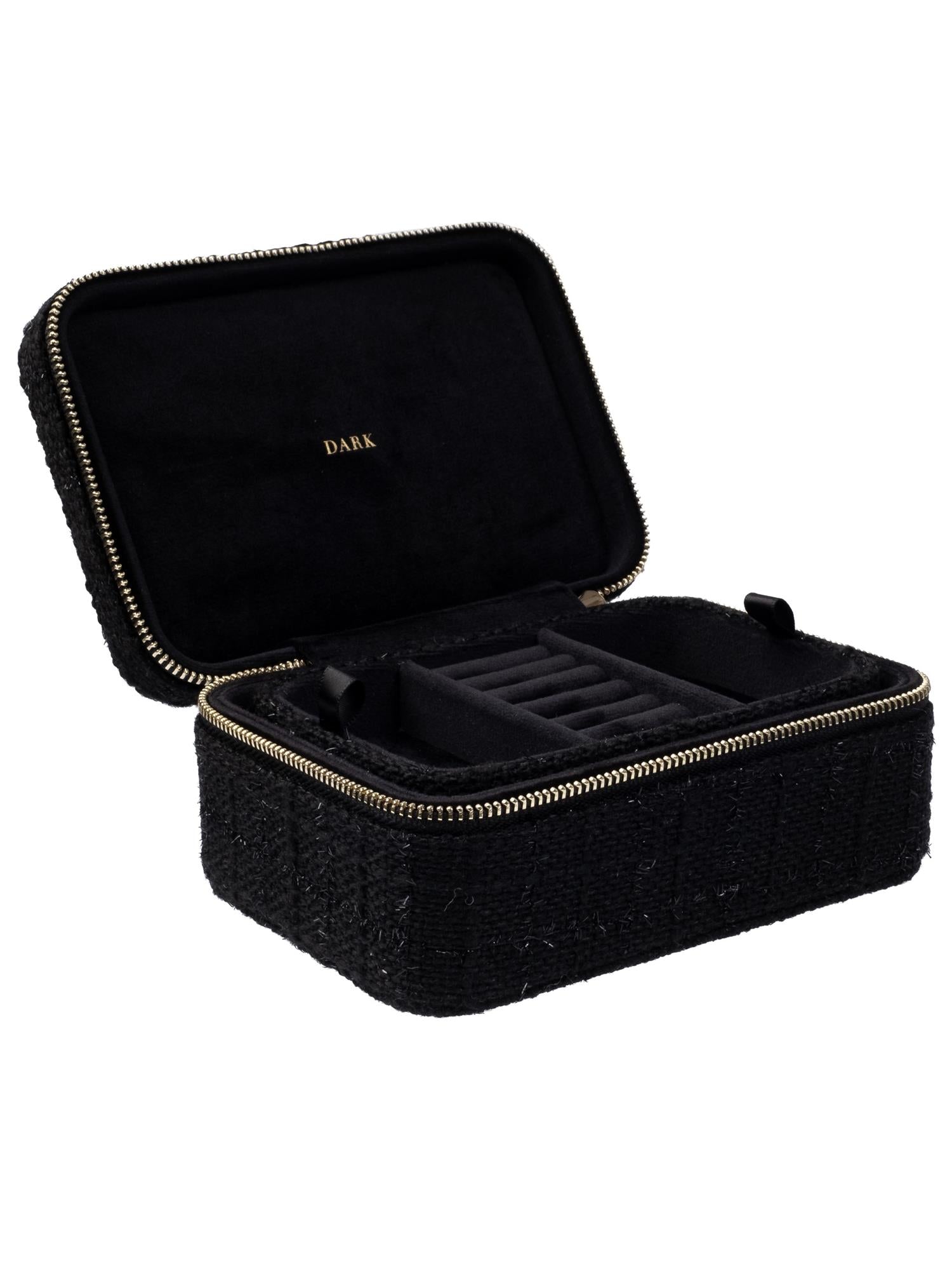 Tweed Jewellery Box, Black