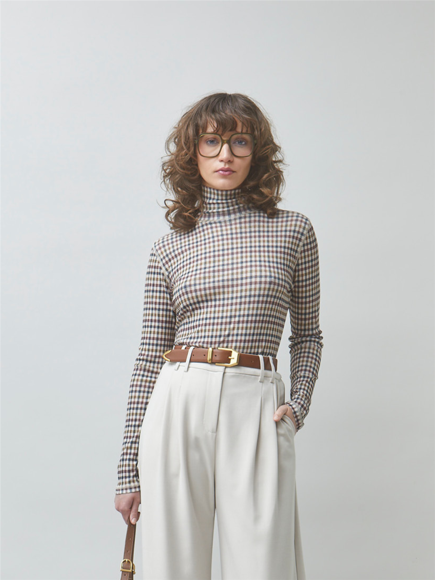 MANECH blouse, Taupe