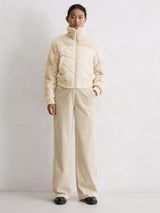 Curly patched Jacket, Natural Stone
