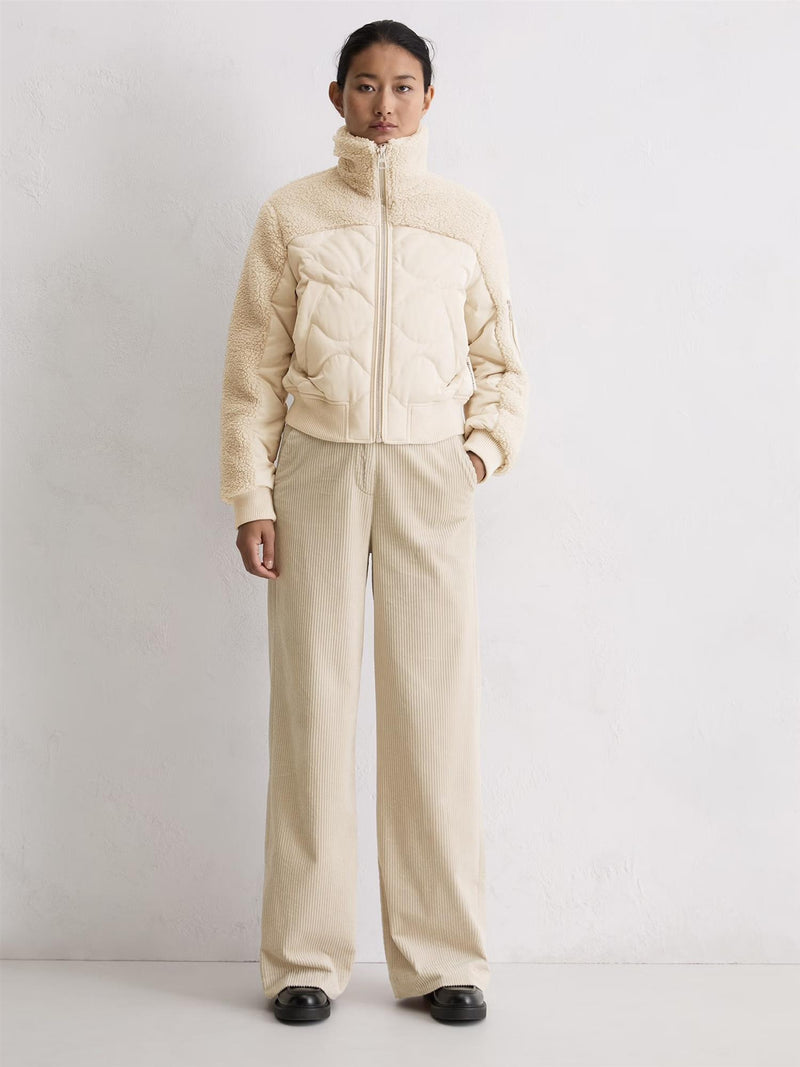 Curly patched Jacket, Natural Stone