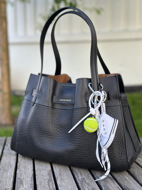 Bag Charm, White Tennis Converse