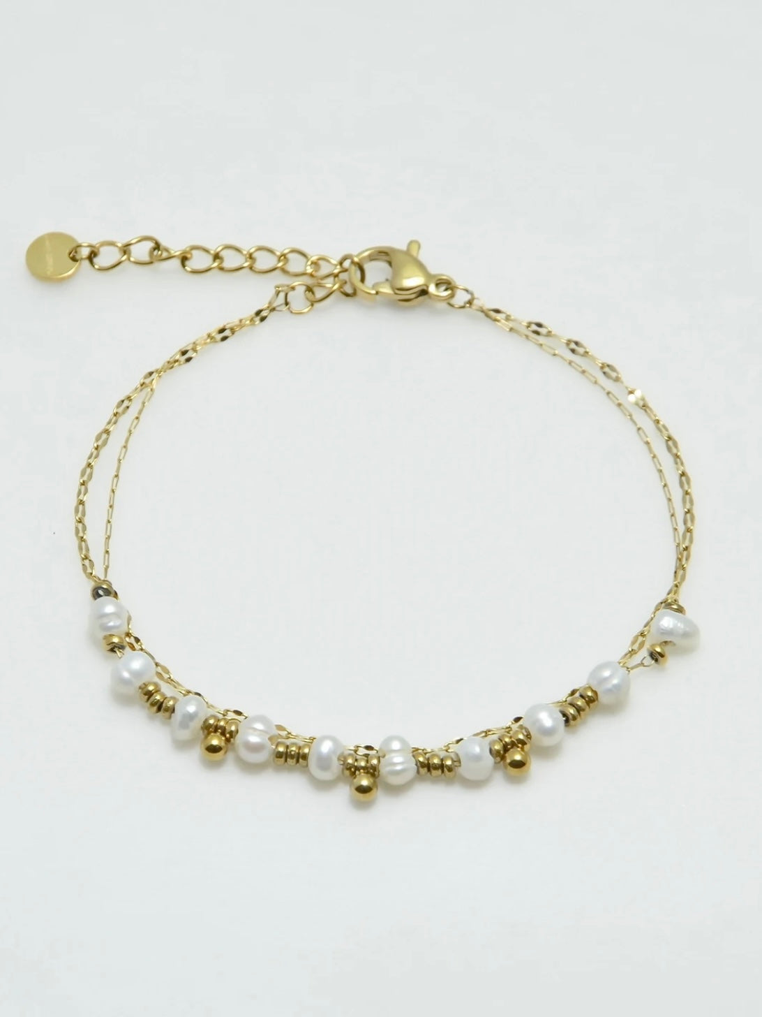 Bracelet, 2-row with Cultured pearls